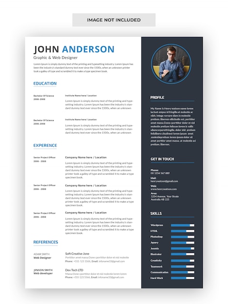 Professional cv resume template