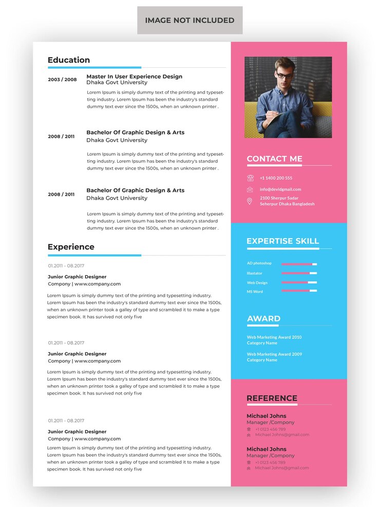 PSD professional cv resume template