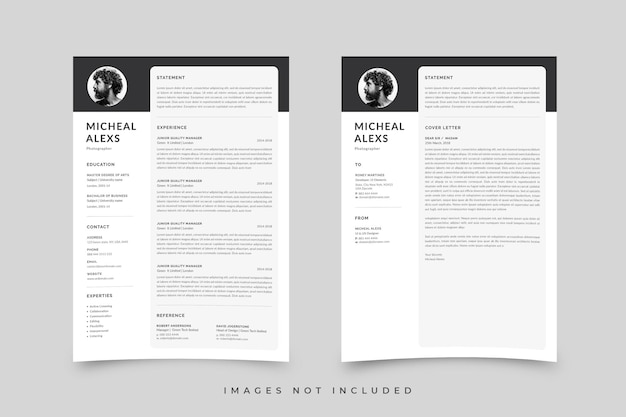 PSD professional cv-sjabloon