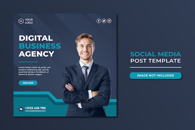 PSD professional digital marketing agency social media post template