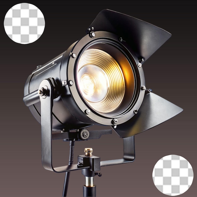 PSD professional digital video camera isolated on transparent background