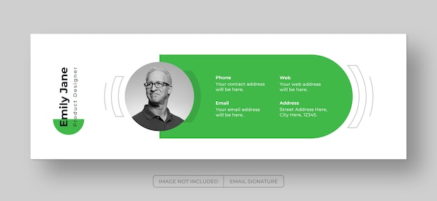 Профессиональный дизайн шаблона подписи электронной почты и обложка facebook