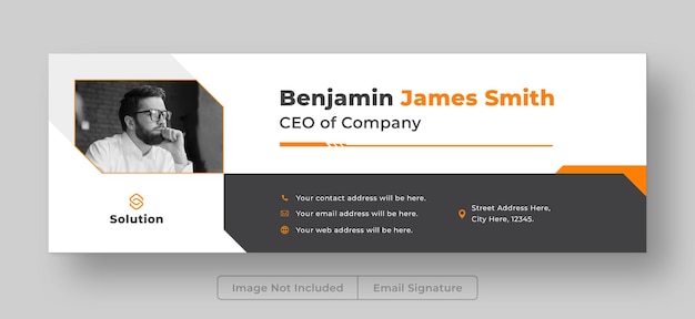 Professional email signature template design and facebook cover design