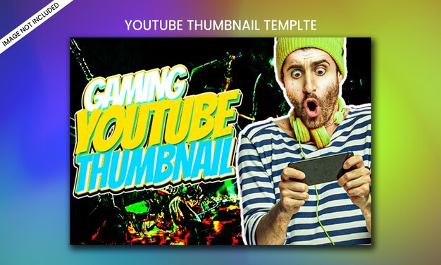 PSD professional gaming youtube thumbnail template