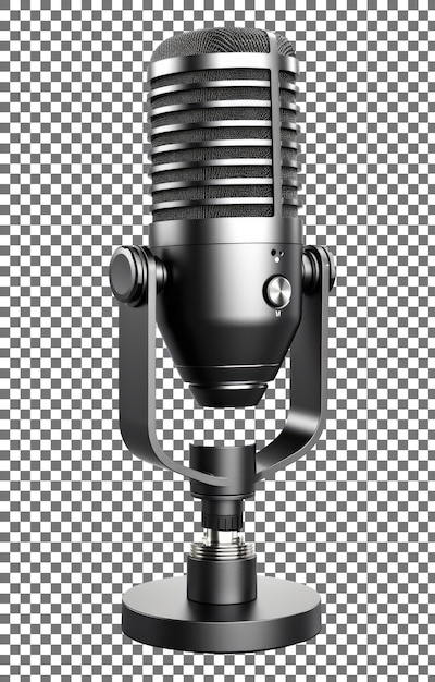 PSD 透明な背景にスタンド付きのプロフェッショナル グレードのマイク