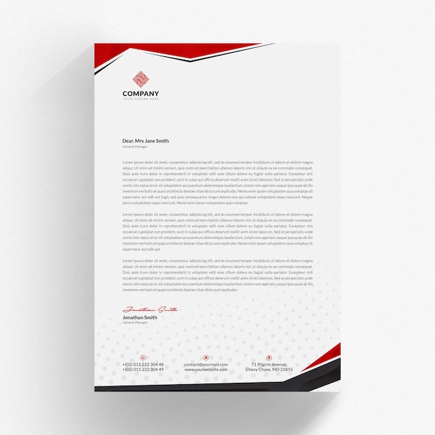 PSD professional letterhead mockup