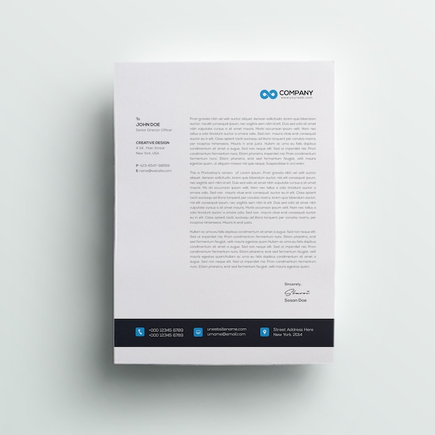 PSD professional letterhead