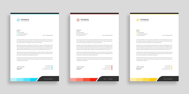 Professional and modern business letterhead template