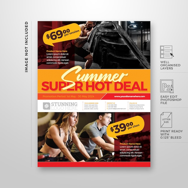 PSD professional multipurpose sales and promotion flyer design template