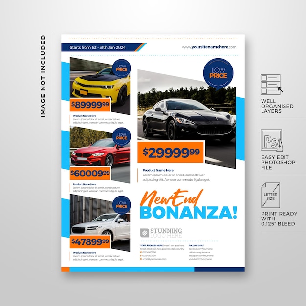 Professional multipurpose sales and promotion flyer design template