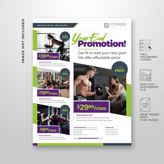 Professional multipurpose sales and promotion flyer design template