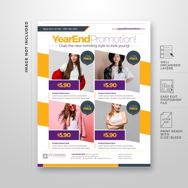 PSD professional multipurpose sales and promotion flyer design template