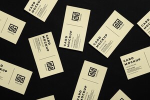 professional paper business cards mock-up