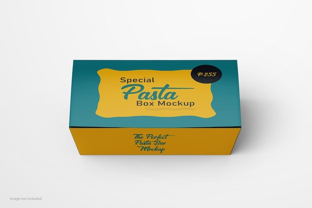 Professional pasta box packaging mockup
