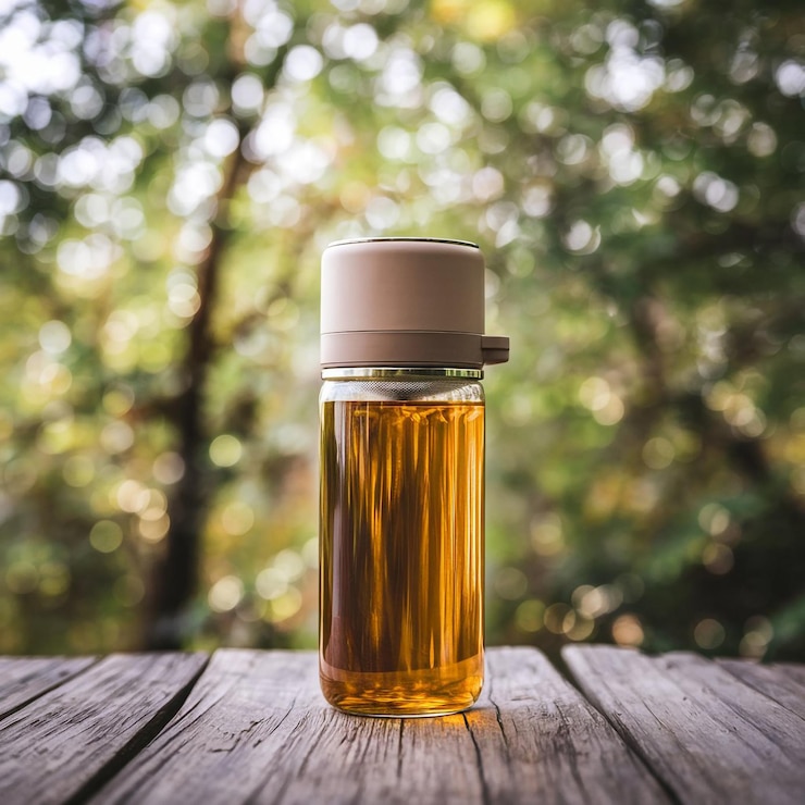 PSD a professional photo of a plain thermos flask for mockup