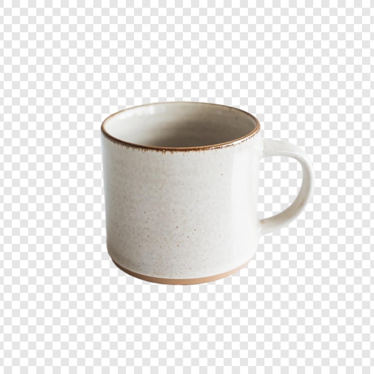PSD 白い背景に隔離された平らな白い10ozのコーヒーマグのプロの写真