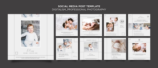 PSD professional photography posts template