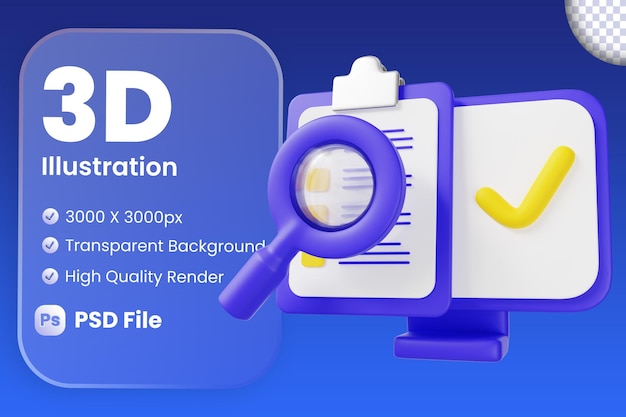 PSD プロの品質保証 3 d イラストレーション