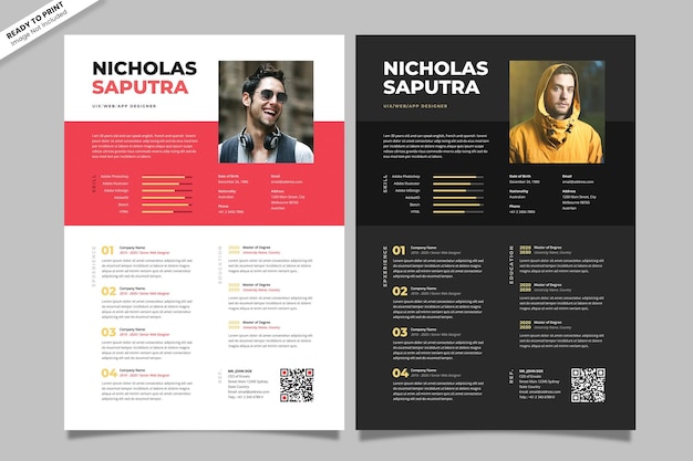 PSD professional resume template