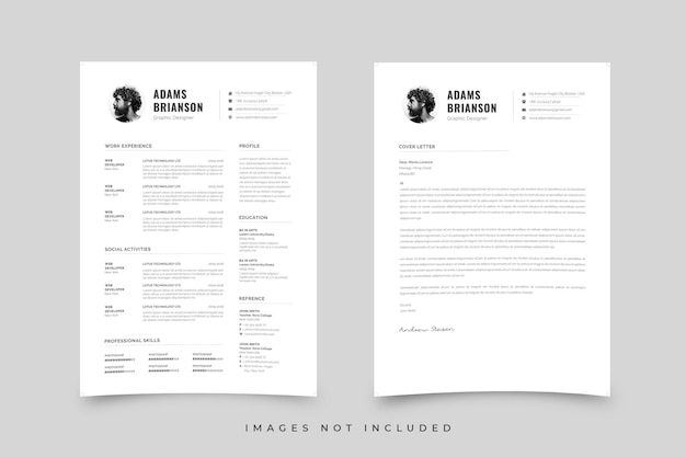 PSD professional resume template