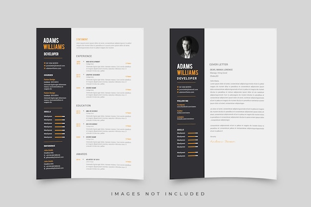 PSD professional resume template