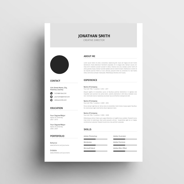 Professional resume template