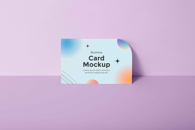 Professional rounded business card mock-up design