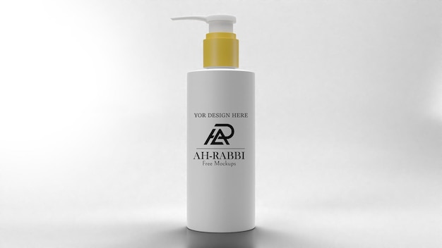 PSD mockup psd di una bottiglia di shampoo professionale