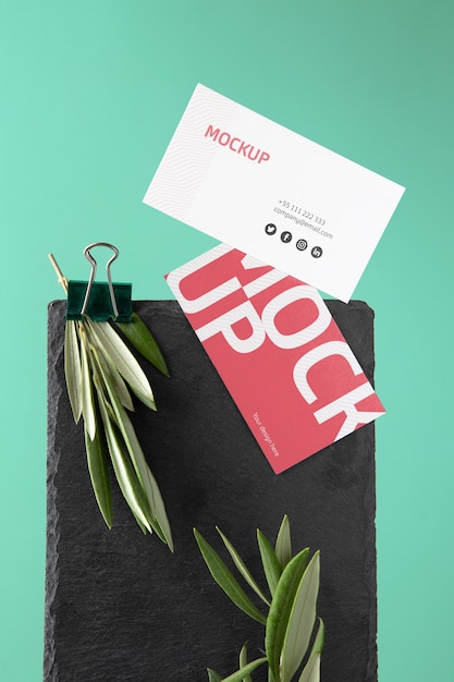 professional stationery mock-up displayed on stone
