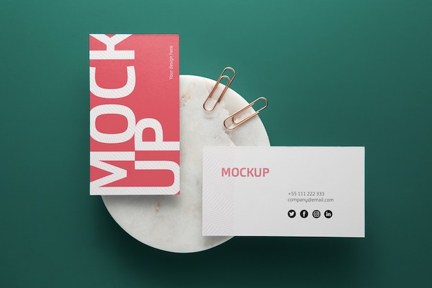 professional stationery mock-up showcased on stone