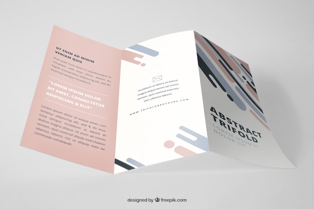 professional trifold brochure mockup