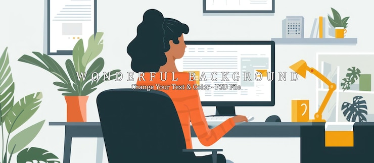 PSD professional virtual assistant working with customers online