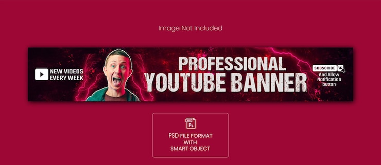 PSD プロフェッショナルな youtube バナー カバー linkedin カバー ソーシャル メディア psd テンプレート デザイン