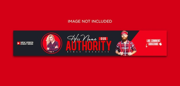 Professional youtube banner cover psd template