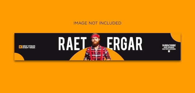 professional youtube banner cover psd template