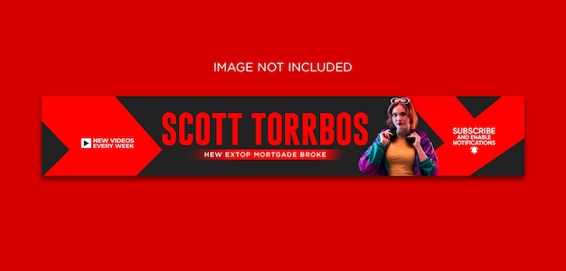 Professional youtube banner cover psd template