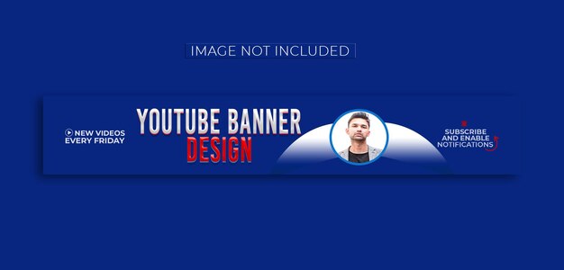 Professional youtube banner cover psd template