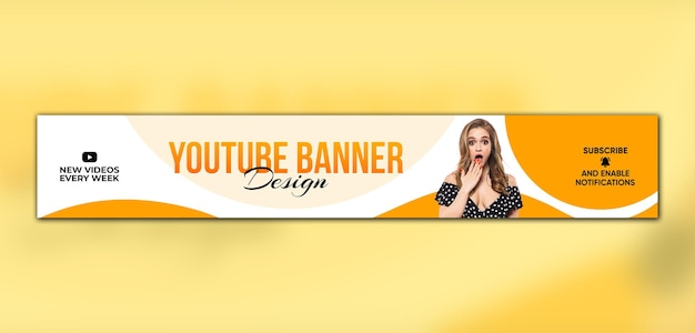 PSD professional youtube banner cover social media template