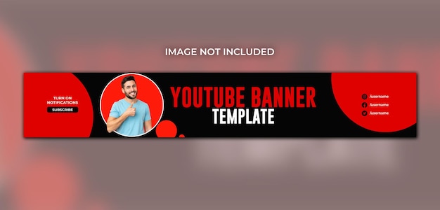 professional youtube banner cover social media template