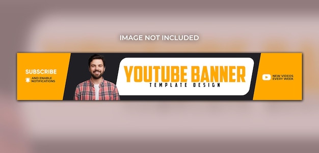 Professional youtube banner cover social media template