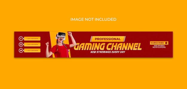 專業的youtube旗封面模板設計