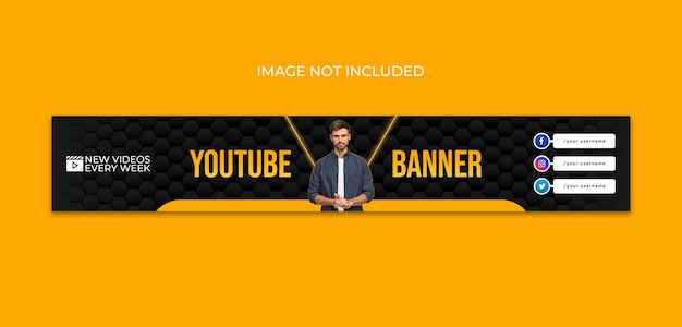 PSD professional youtube banner cover template design