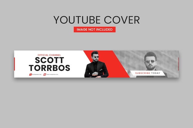 Professional youtube banner cover template psd