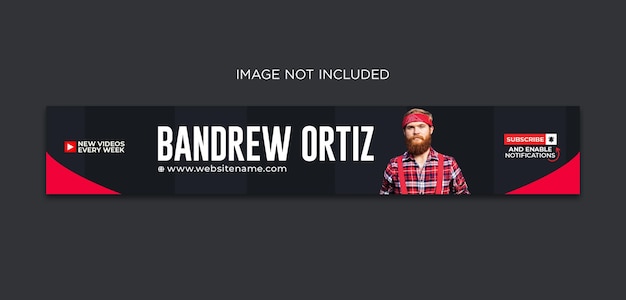 Professional youtube banner cover template