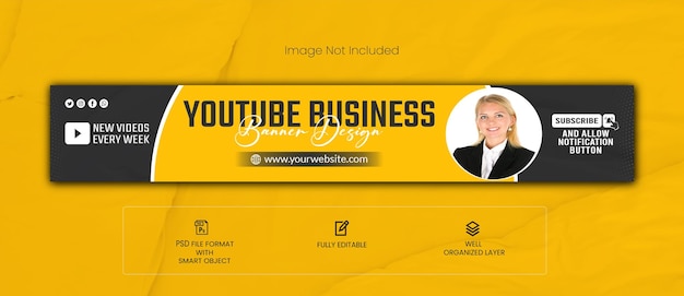 PSD professional youtube cover and banner design template