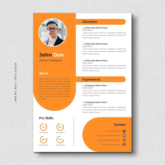 Professioneel curriculum vitae en modern cv-sjabloon