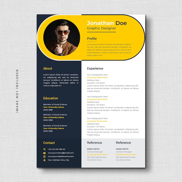 Professioneel curriculum vitae en modern cv-sjabloon