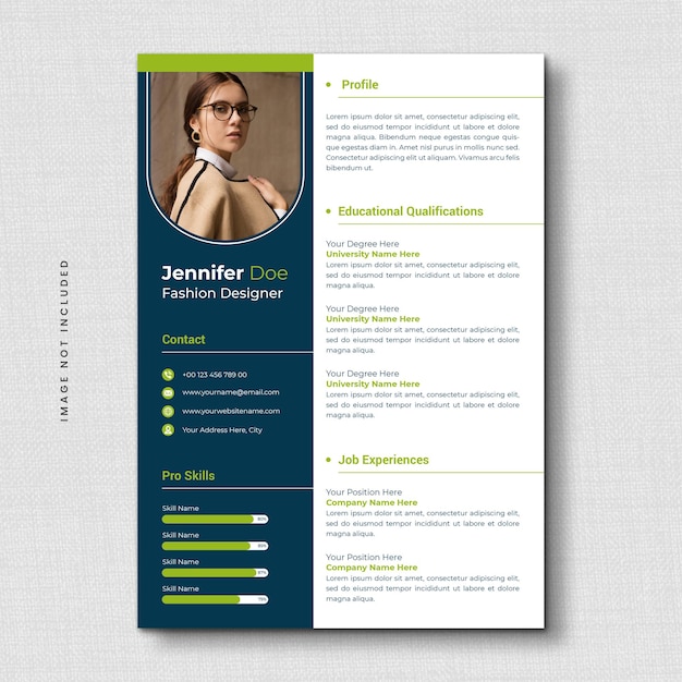 Professioneel curriculum vitae en modern cv-sjabloon