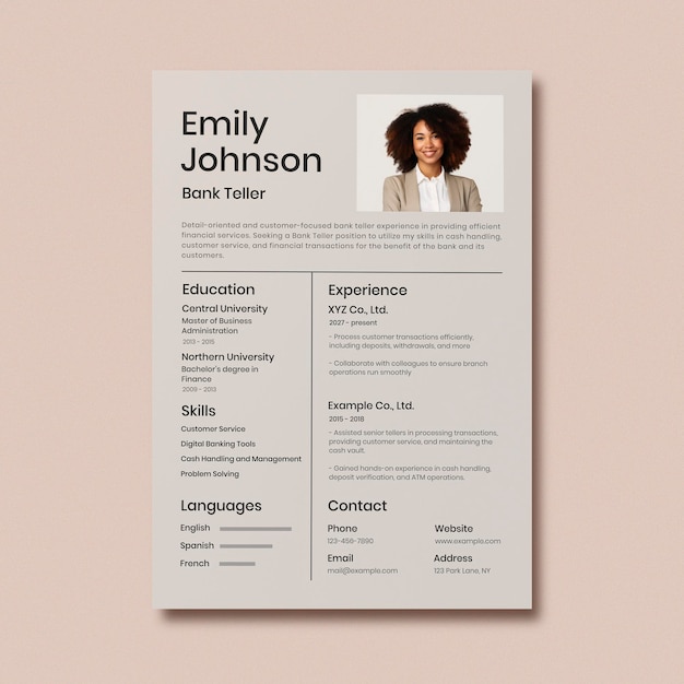 Professioneel CV mockup psd