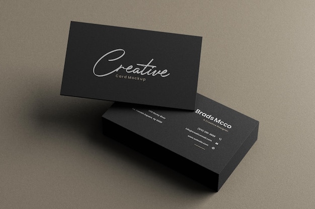 Professioneel reliëf en luxe visitekaartje logo branding mockup